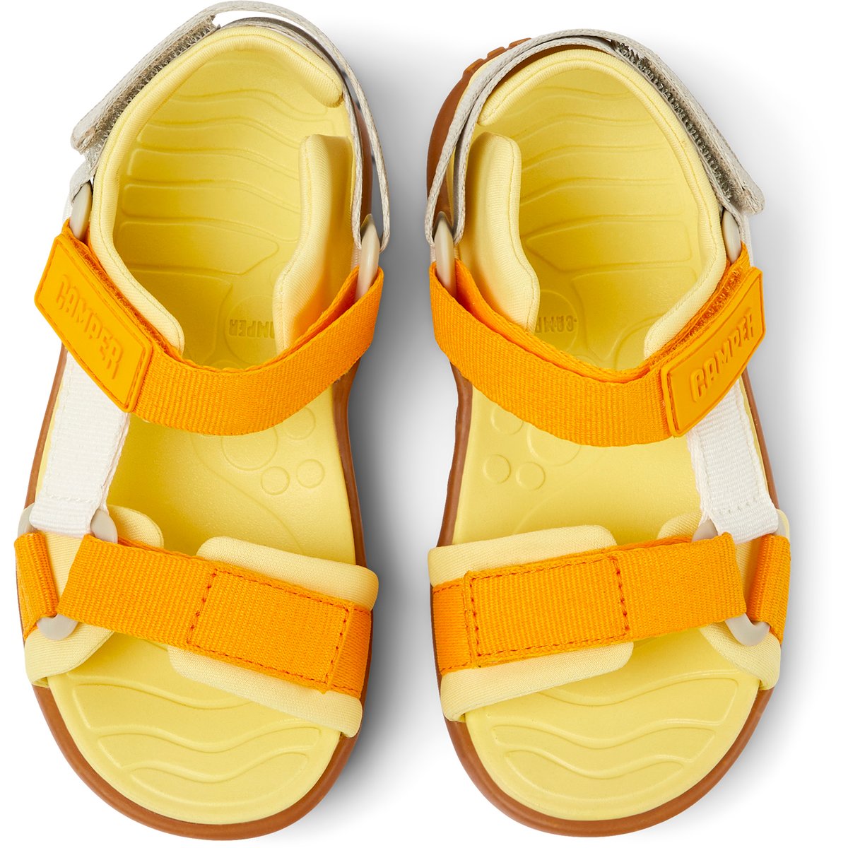 Sandales Wous orange / jaune, CAMPER