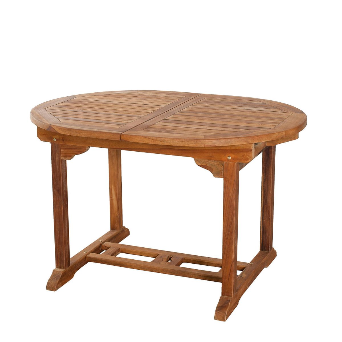 Salon de jardin table d'extérieur extensible ovale 120/180x90cm 6 chaises pliantes en bois de teck huilé MACAO bois naturel, PIER IMPORT