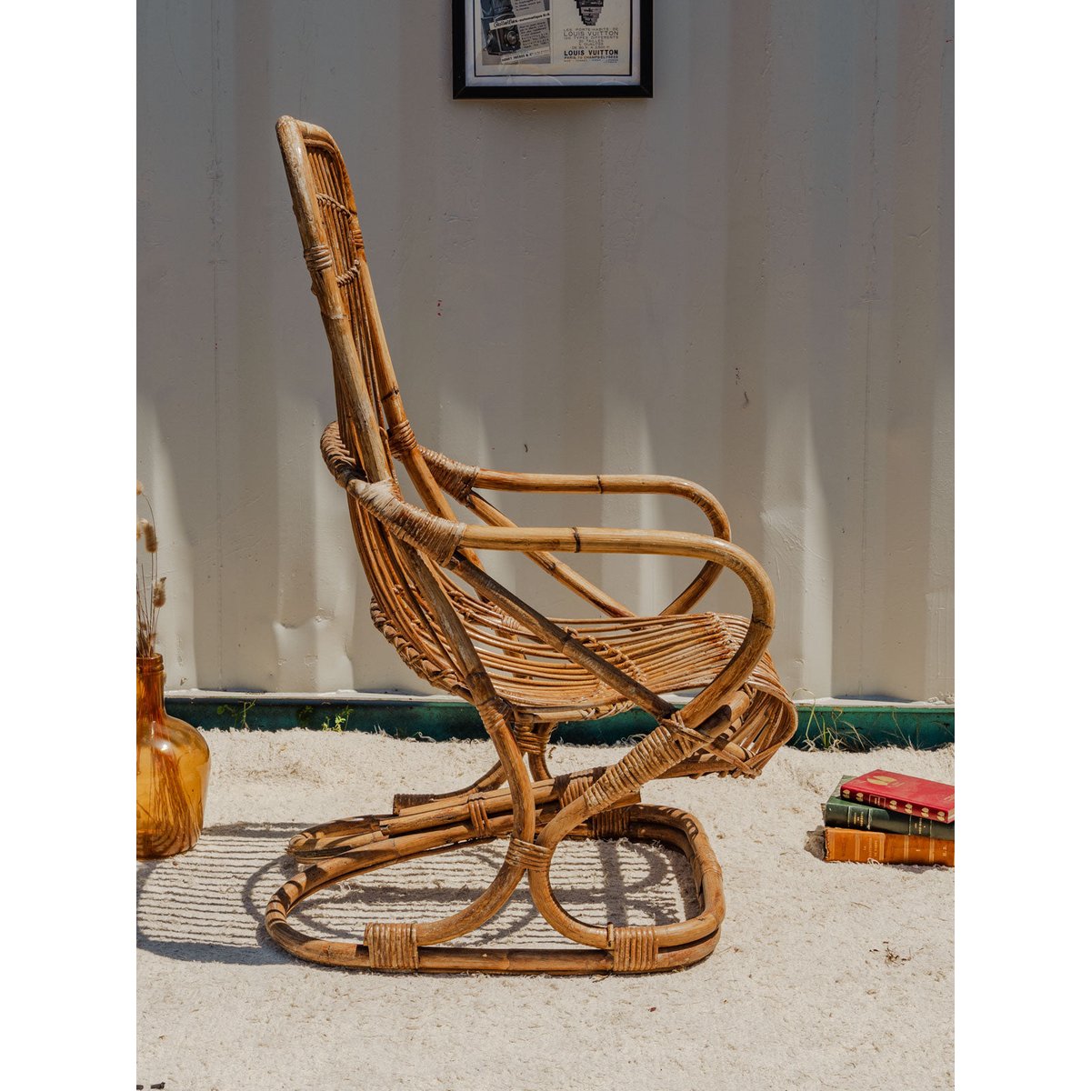 Fauteuil en osier Ernest N°1031 - Bon état bois clair, DEBONGOUT