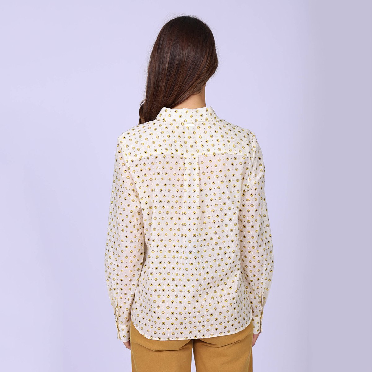 Chemise imprimée Gloria ecru, MISE AU GREEN
