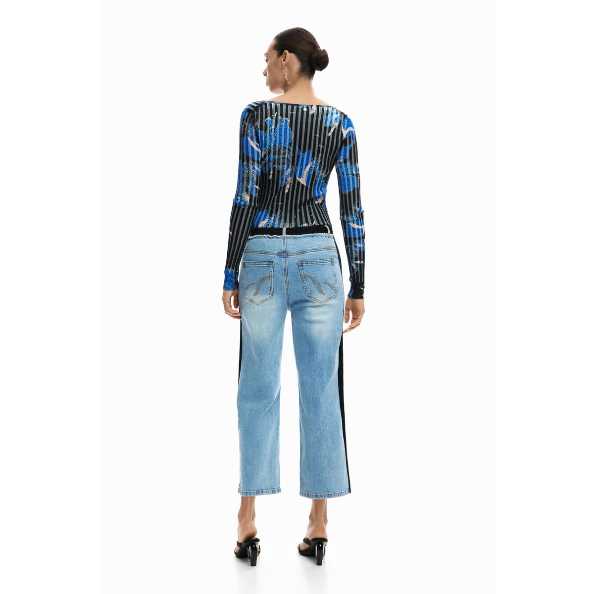 Jean culotte bleu clair, DESIGUAL