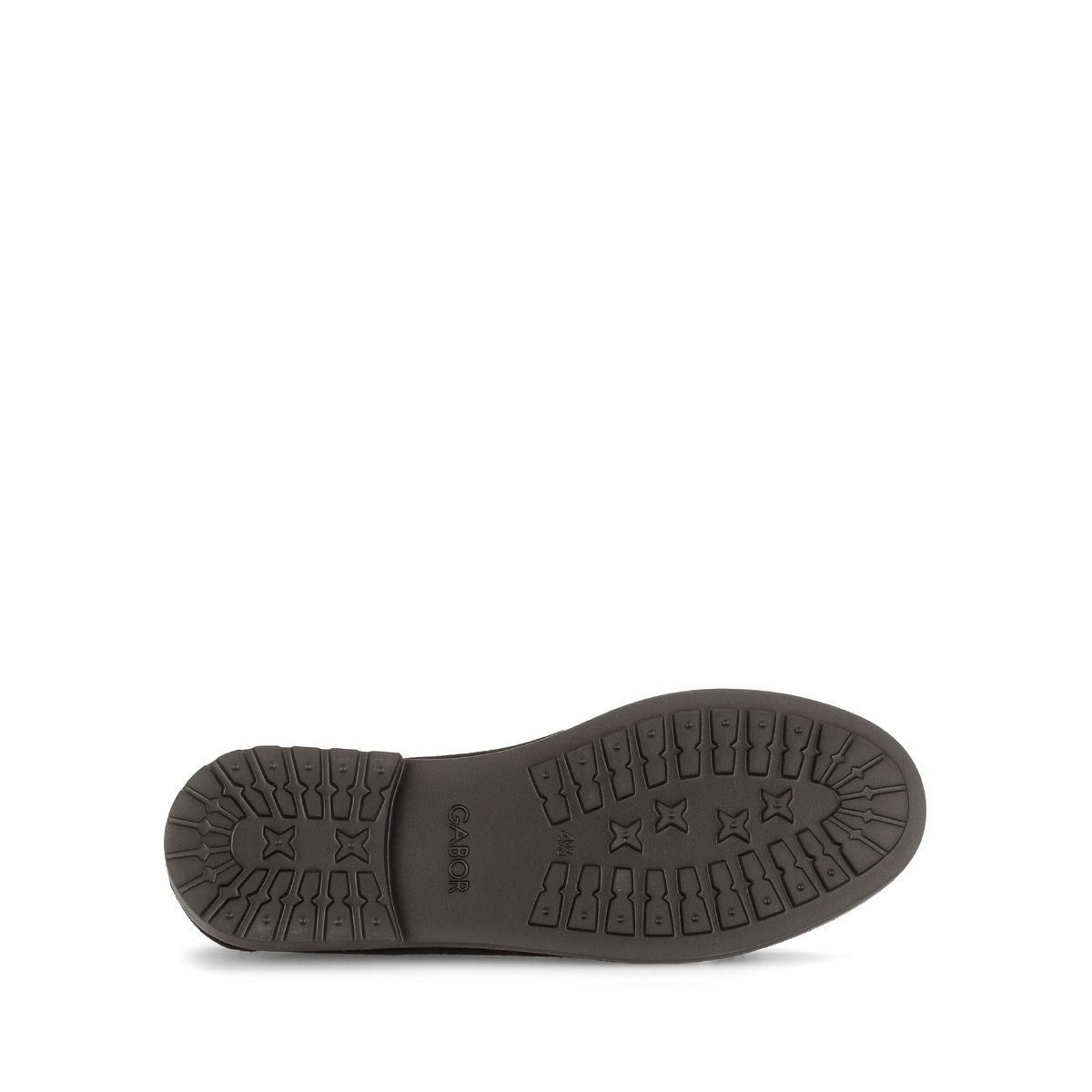 Mocassins en cuir à talon décroché noir velours, GABOR