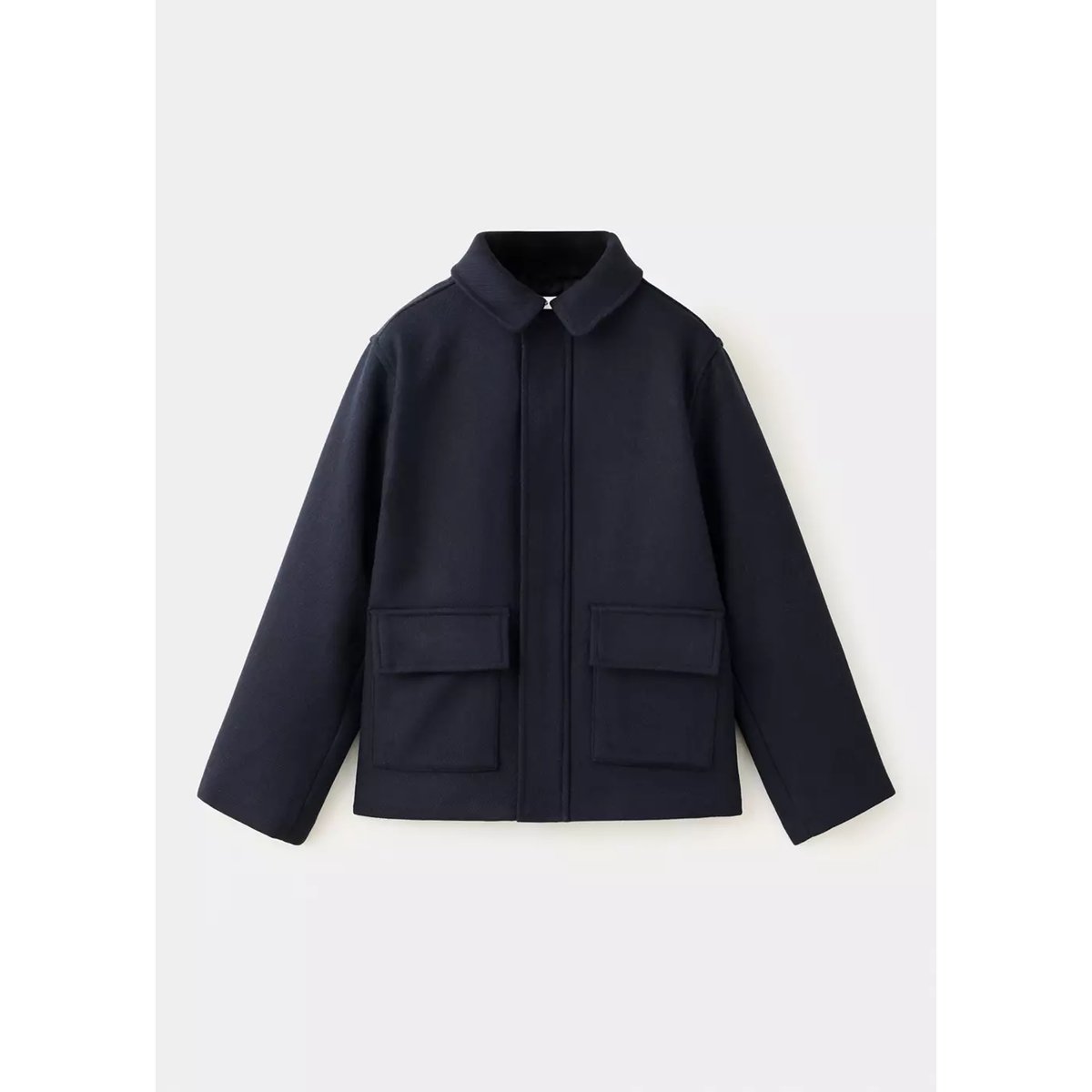 Manteau court à poches plaquées bleu marine, MANGO KIDS