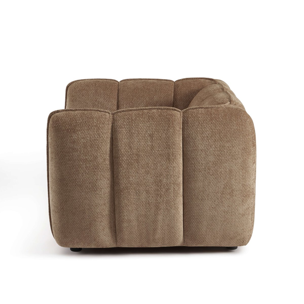 Fauteuil 1 place en tissu MATILDA marron, SORELH