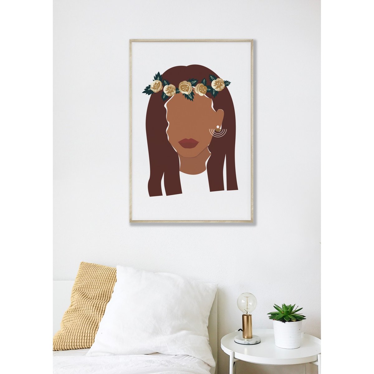 Affiche Visage Femme 2 blanc, L'AFFICHERIE