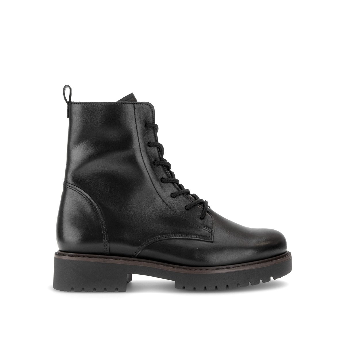 Bottines en cuir lisse à talon décroché noir lisse, GABOR