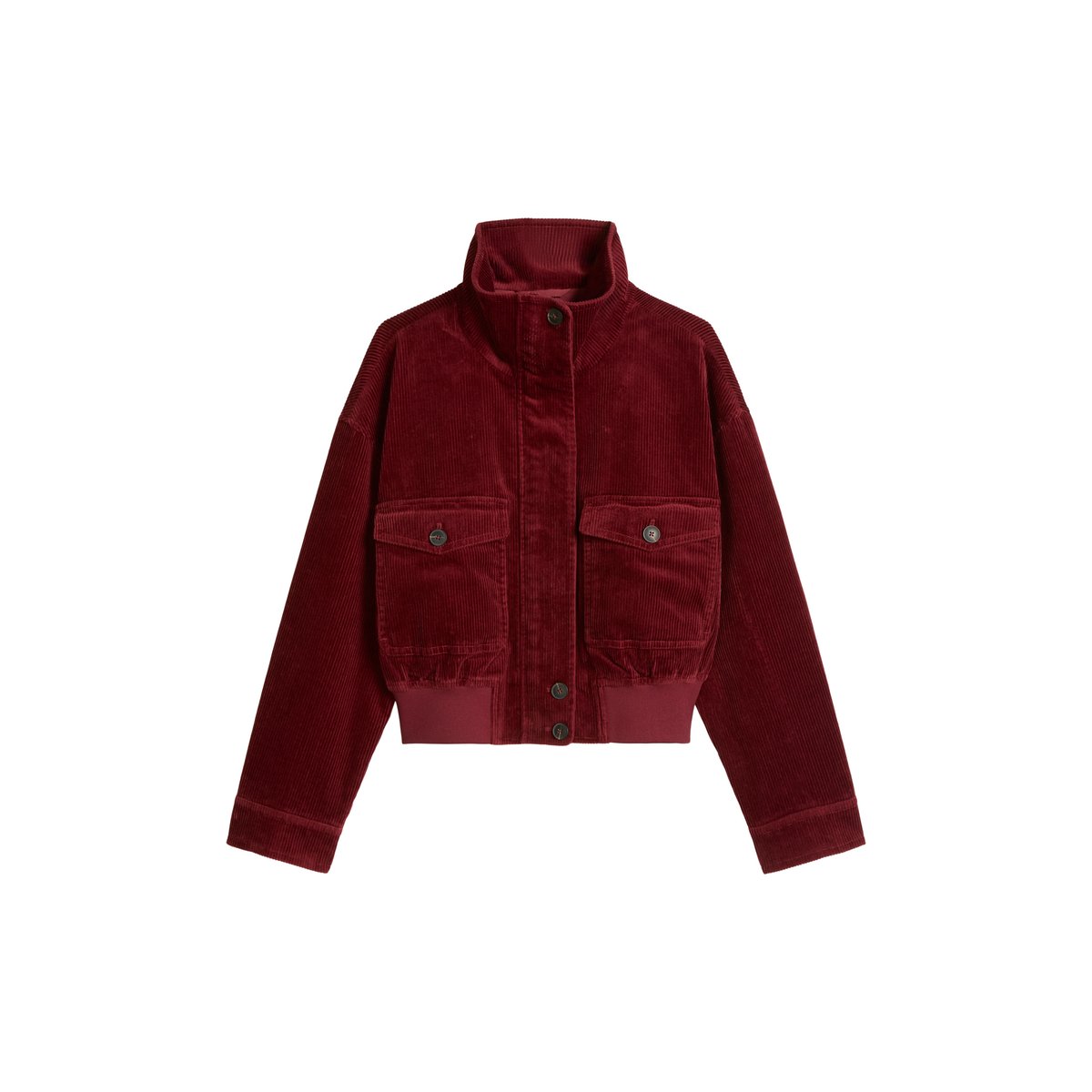 Blouson en velours côtelé coupe classique en coton bio extensible rouge, MARC O’POLO DENIM