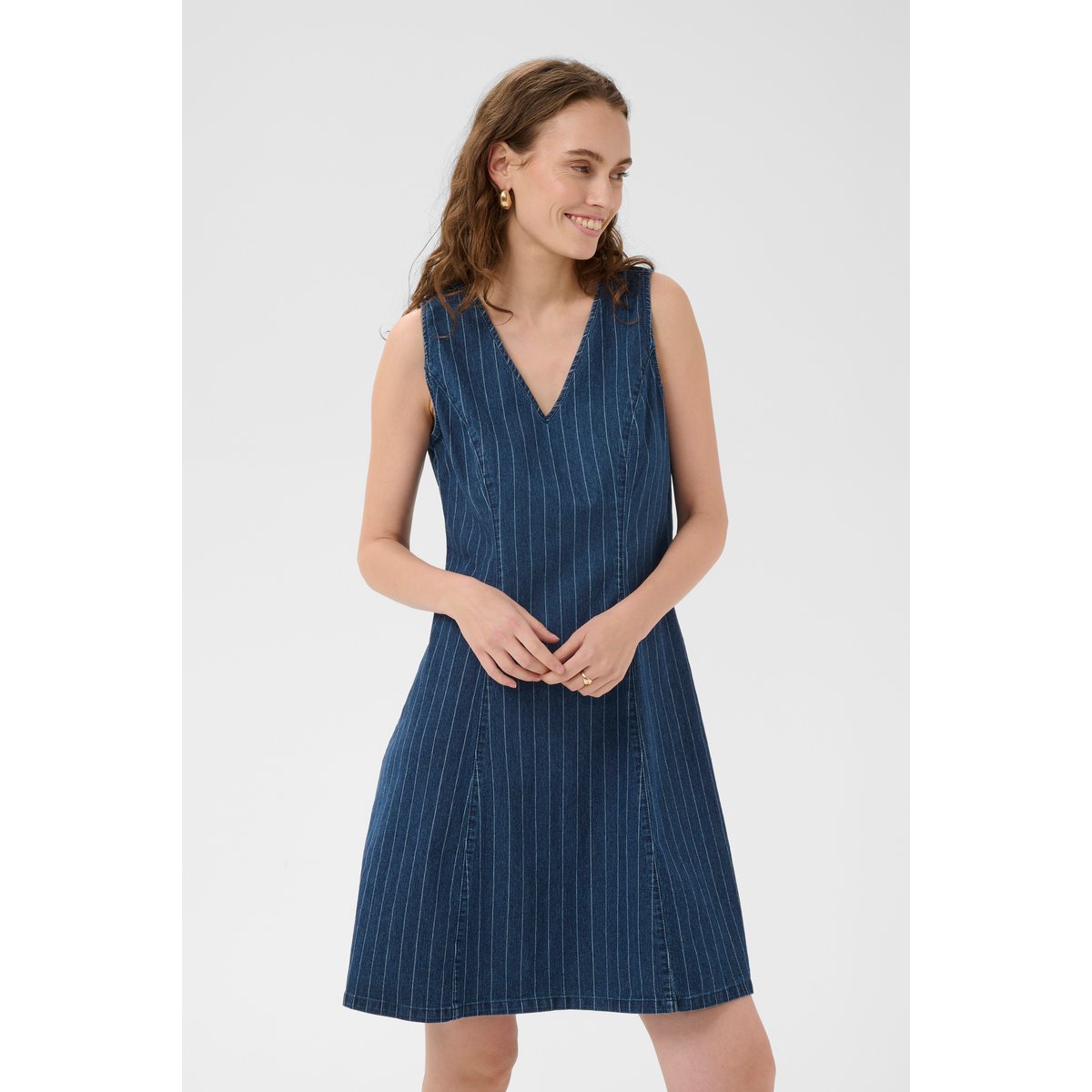 Robe en jean bleu foncé lavé, CULTURE