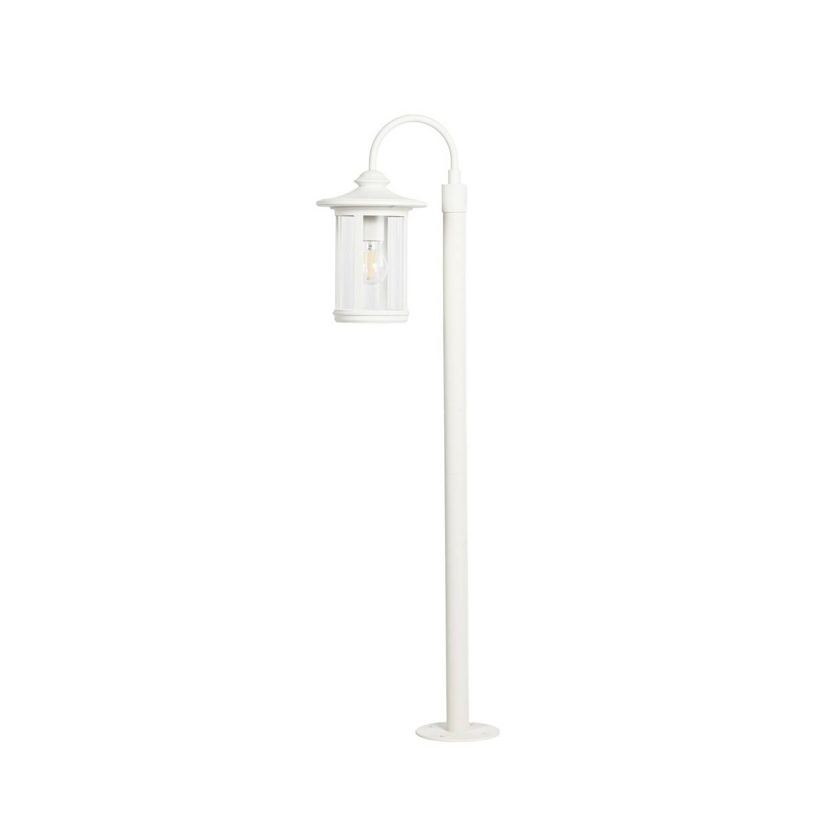 Luminaire extérieur en aluminium antique blanc, transparent, LINDBY