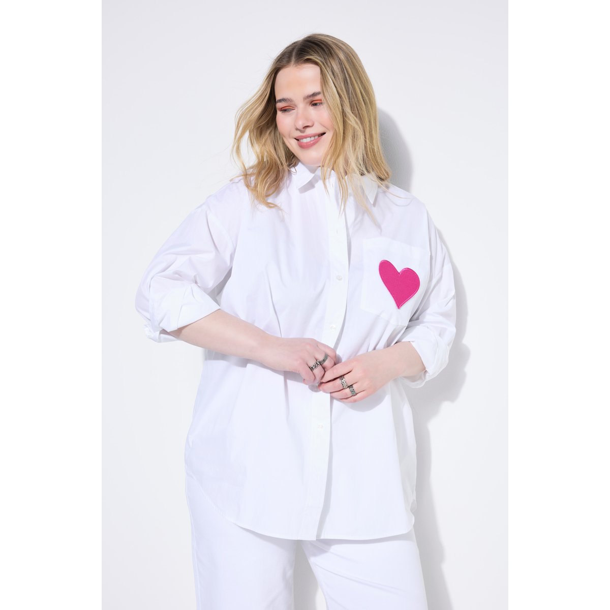 Chemisier oversize, imprimé dans le dos blanc cassé, STUDIO UNTOLD