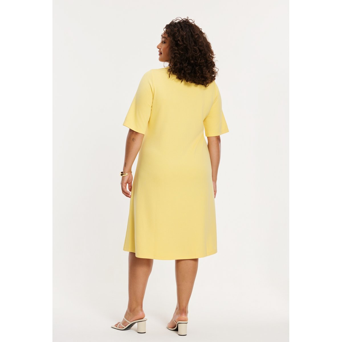 Robe imprimée jaune, YOEK