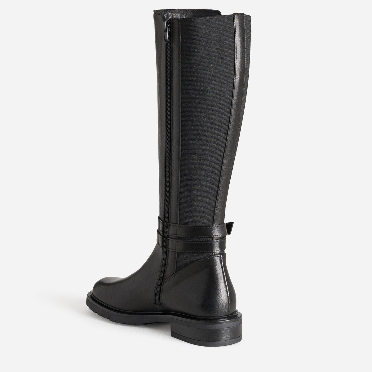 Botte Plate en cuir CAMILIA noir, ERAM