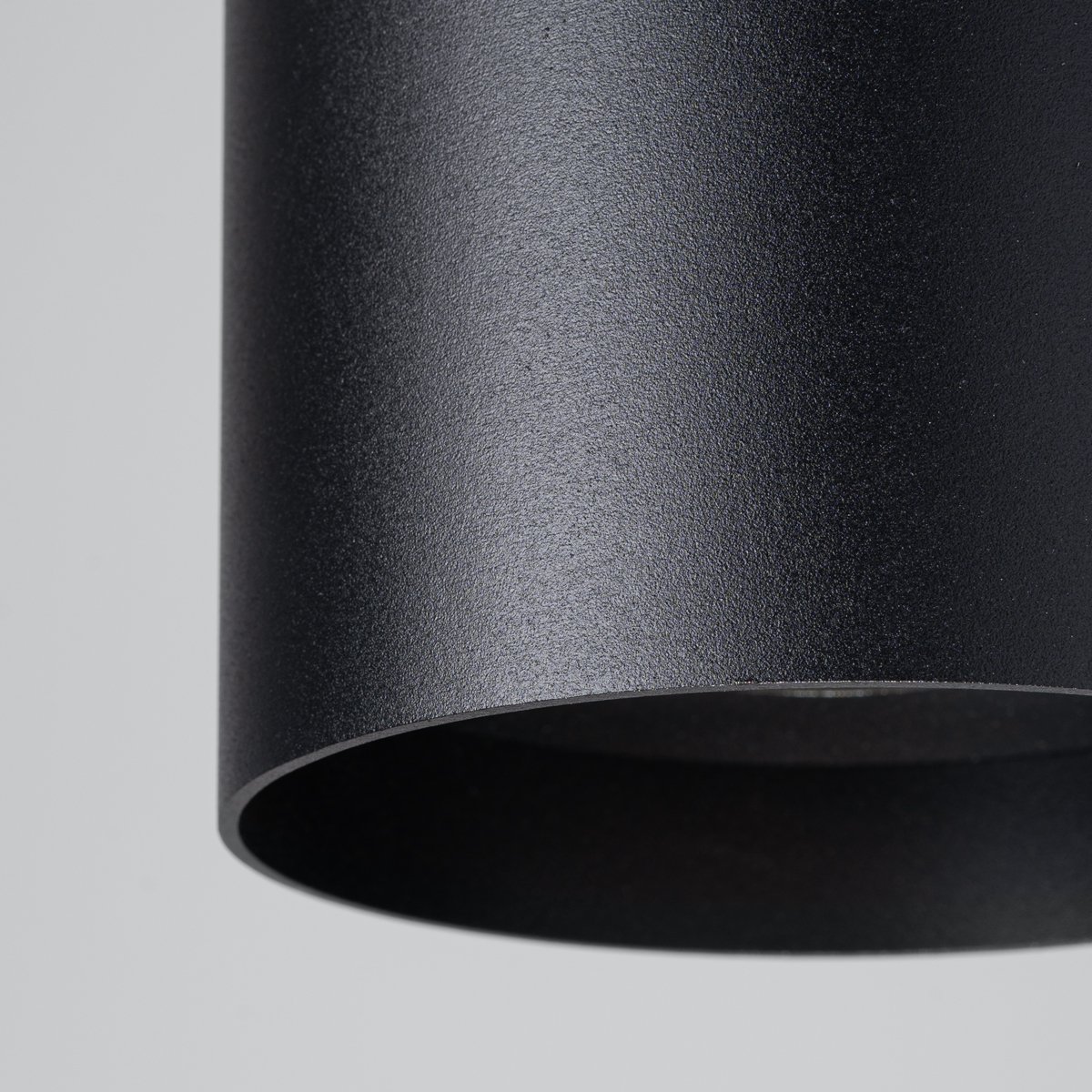 Plafonnier Aluminium Noir GU10 1 Mika noir, EDEN