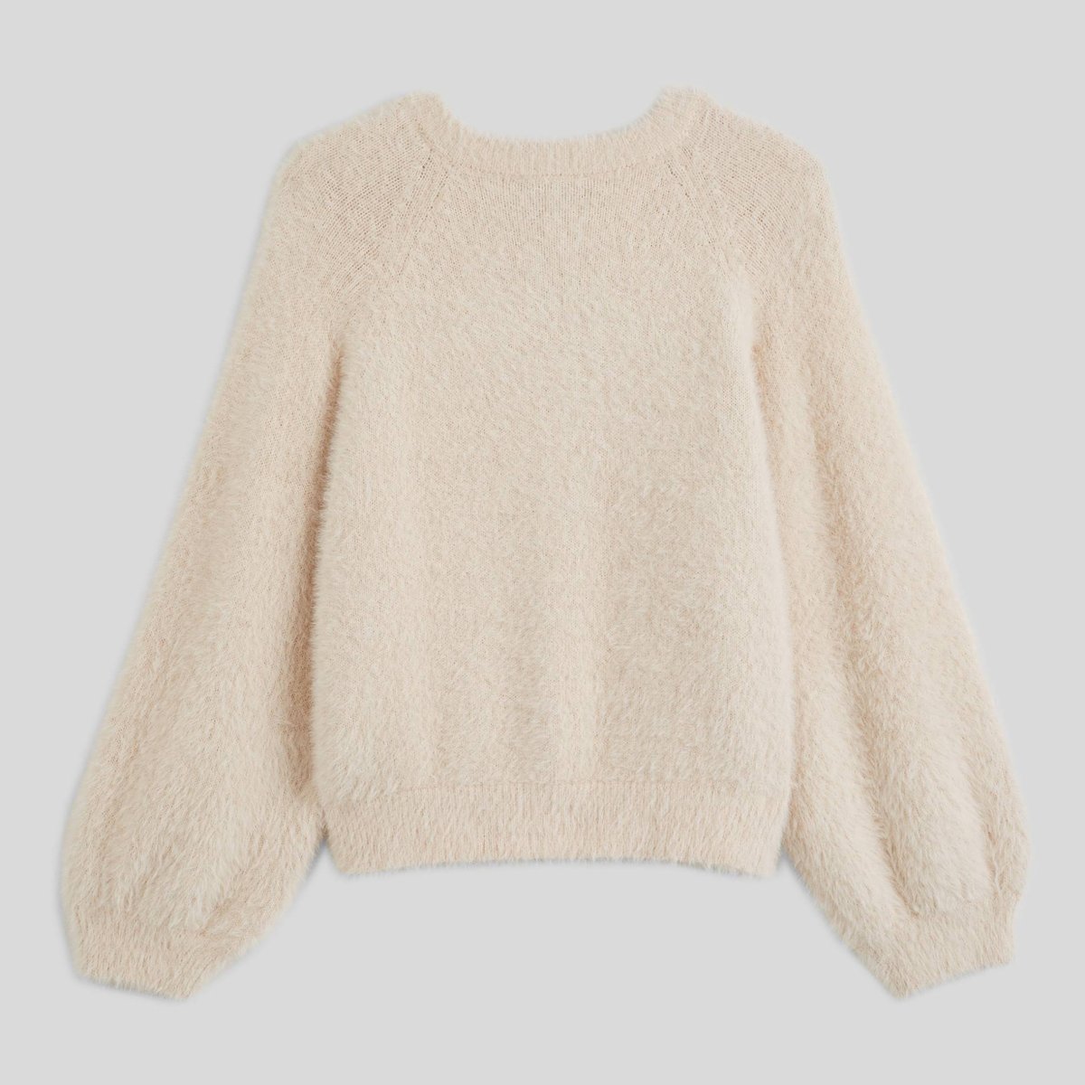 Cardigan duveteux uni ecru, MONOPRIX