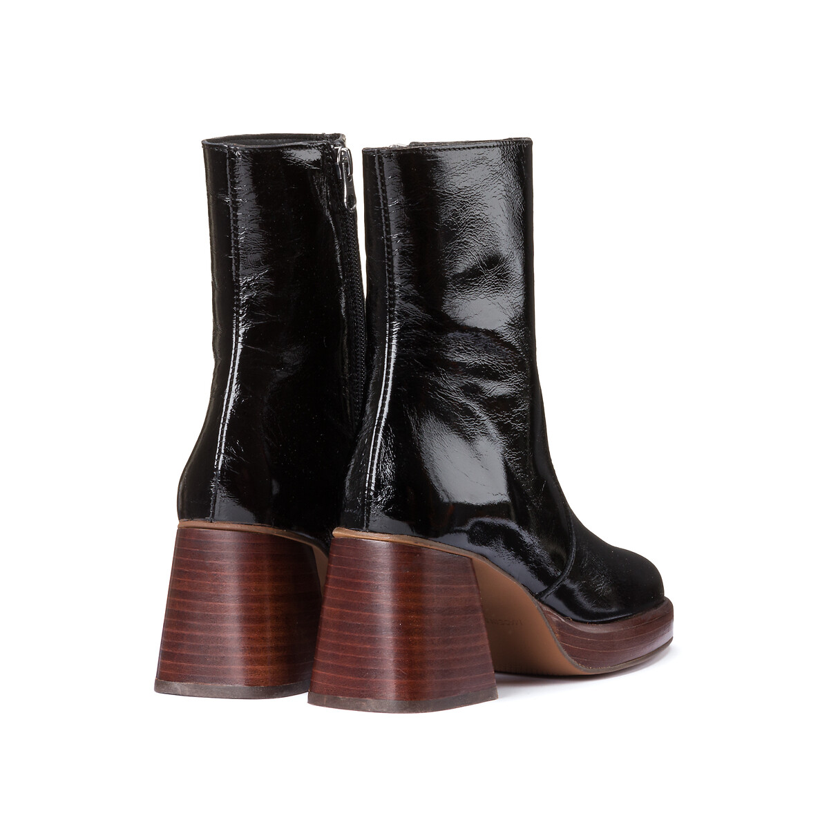 Botas em pele brilhante, Brigand preto envernizado, JONAK