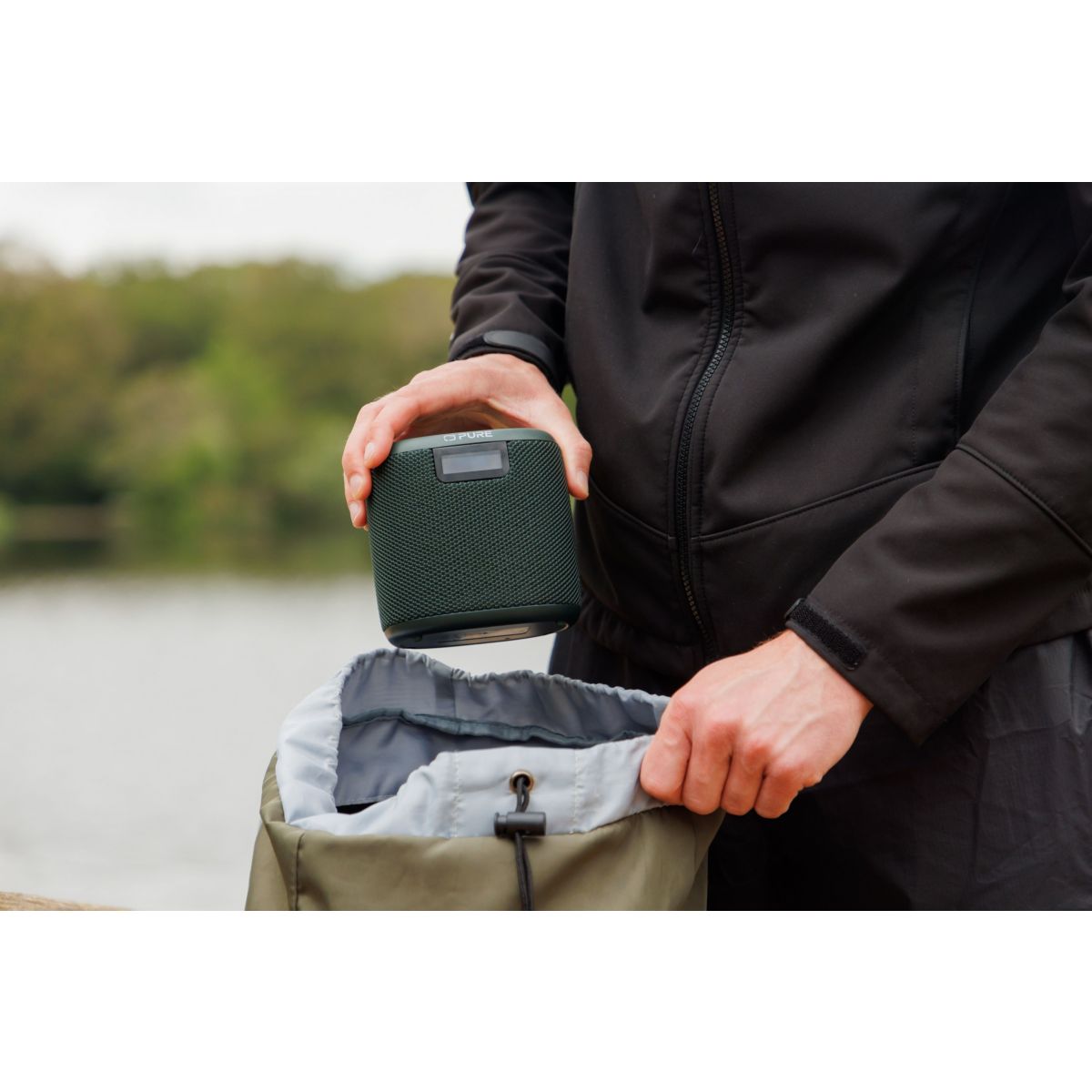 Radio DAB Woodland Mini Green couleur unique, PURE