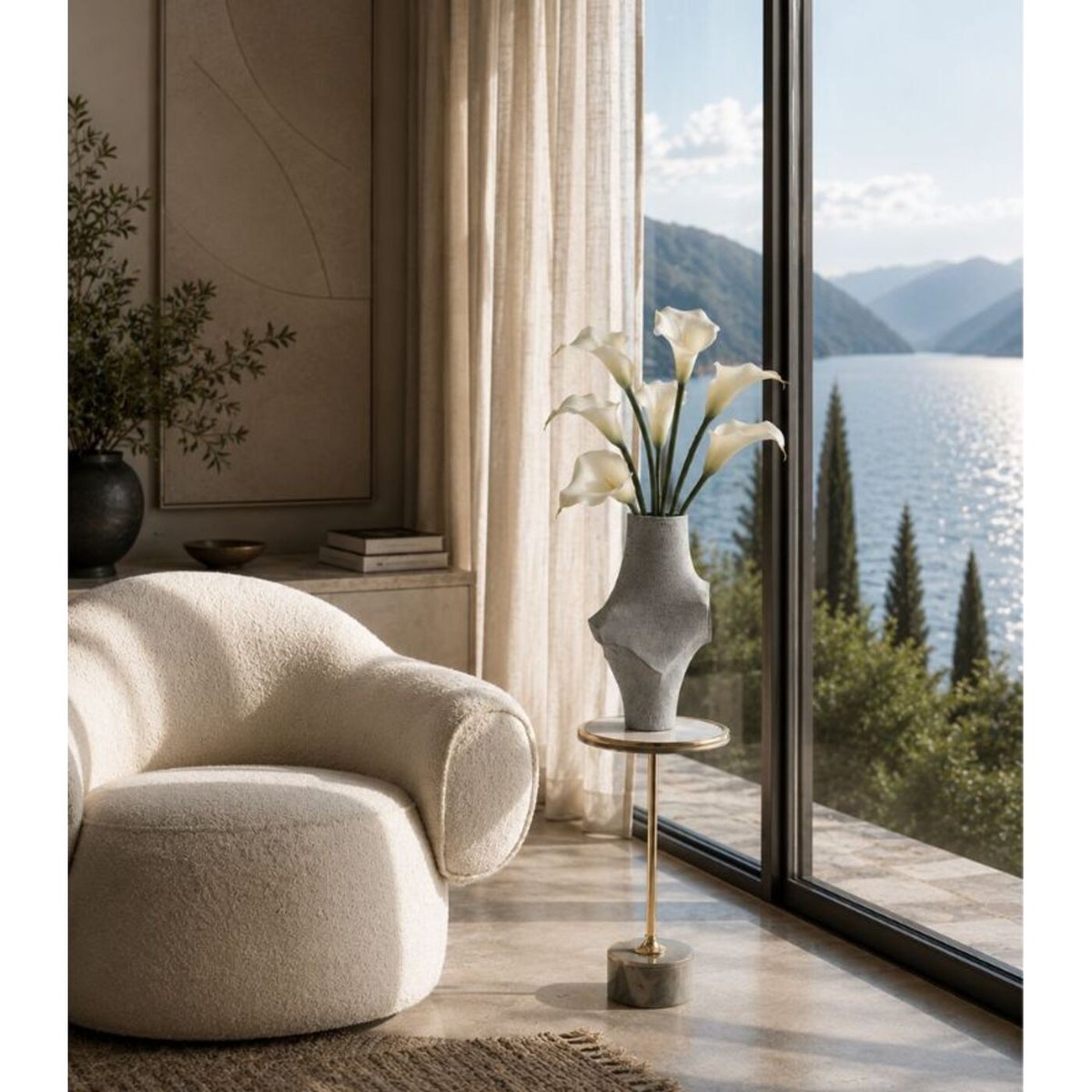 Vase en verre, BALU gris, KARE DESIGN