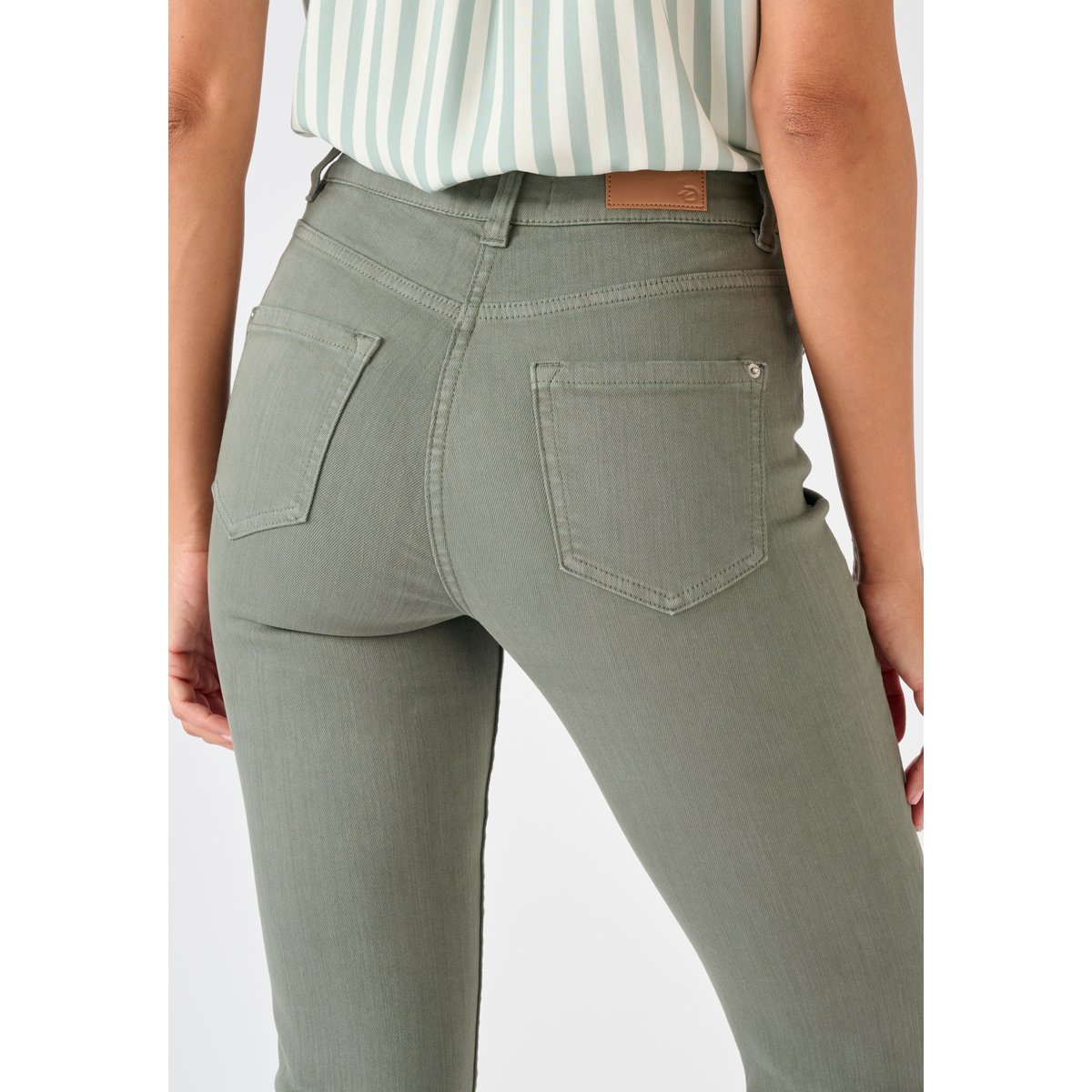 Jean slim 7/8ème Perfect Fit vert eucalyptus, DAMART