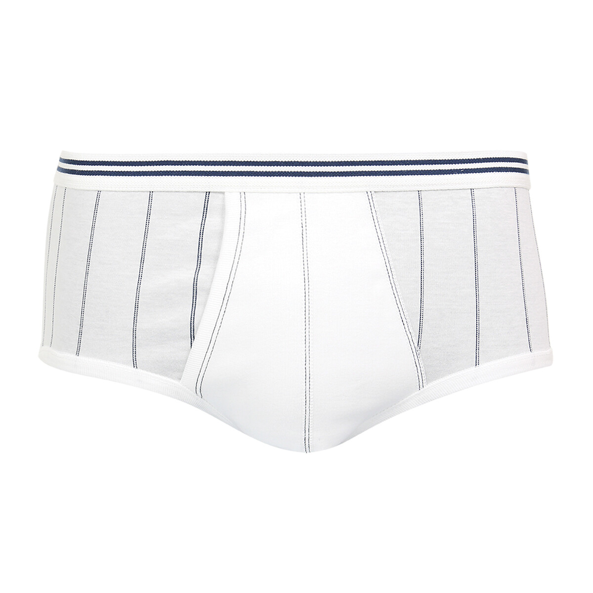 Slip taille haute à rayures ouvert blanc, EMINENCE