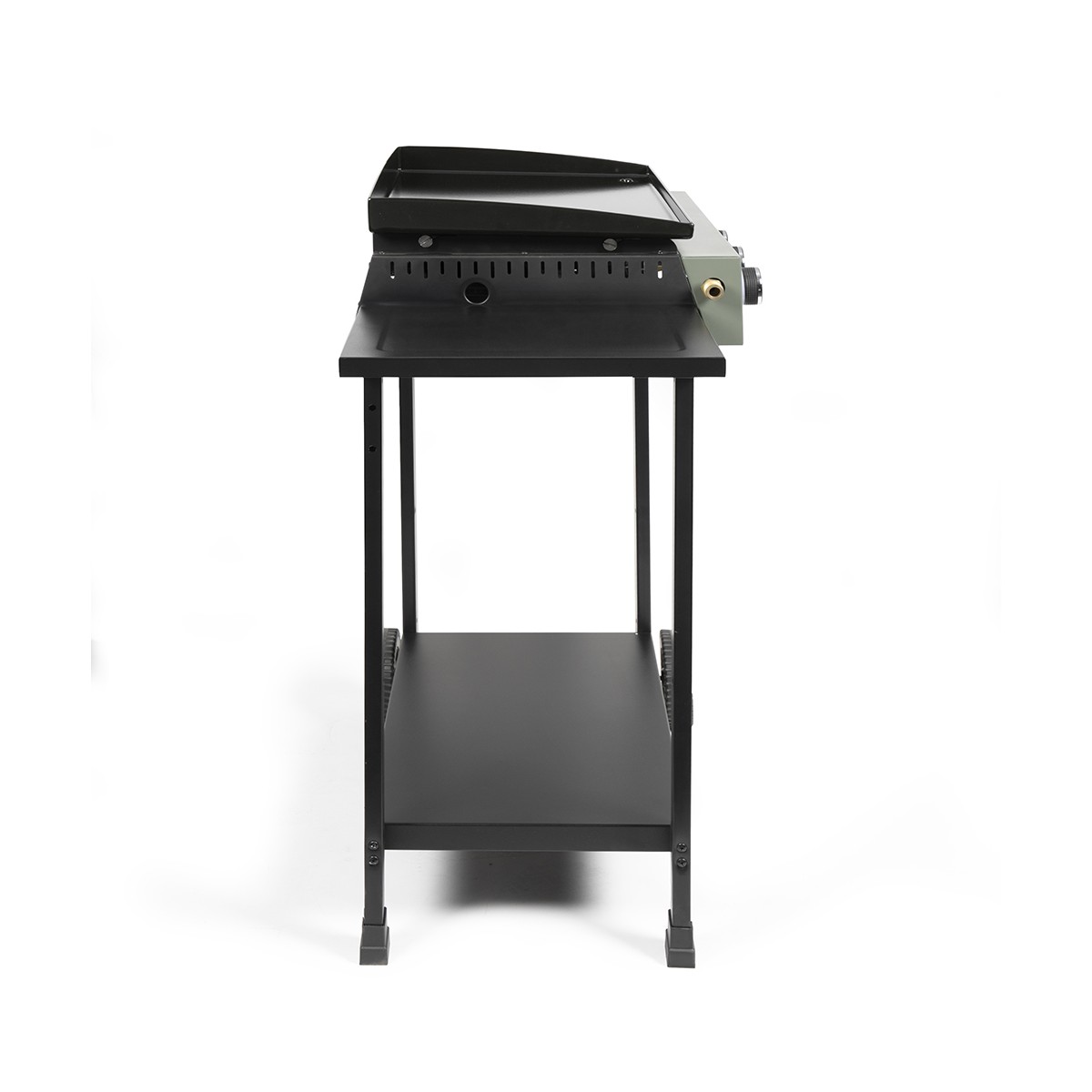 Plancha gaz 3 brûleurs sur chariot couleur unique, LIVOO