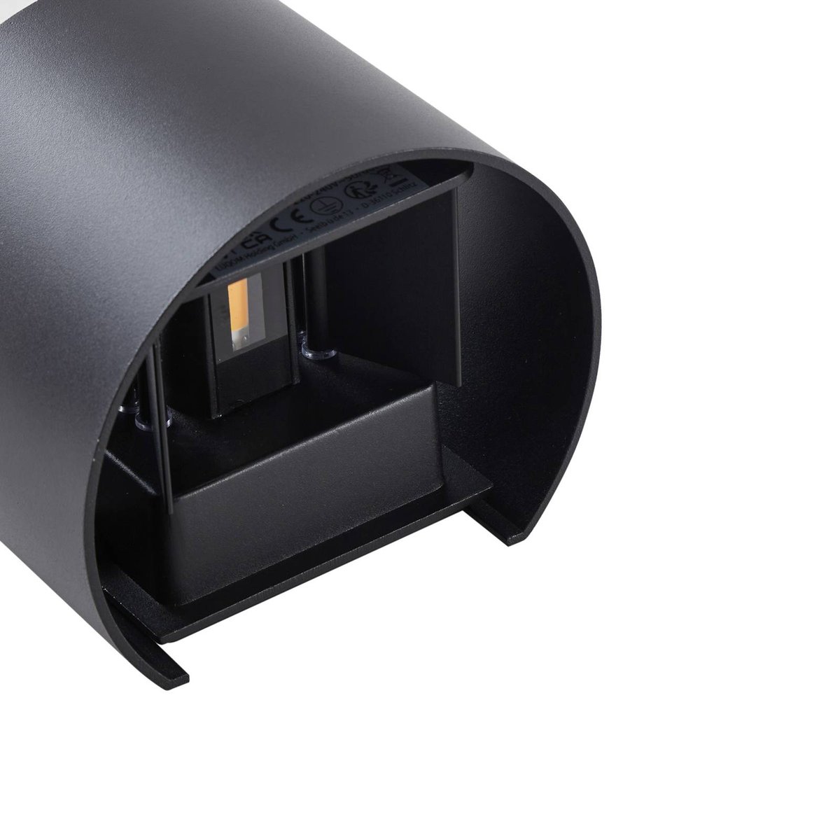 Applique extérieure en métal moderneLED noir, LINDBY