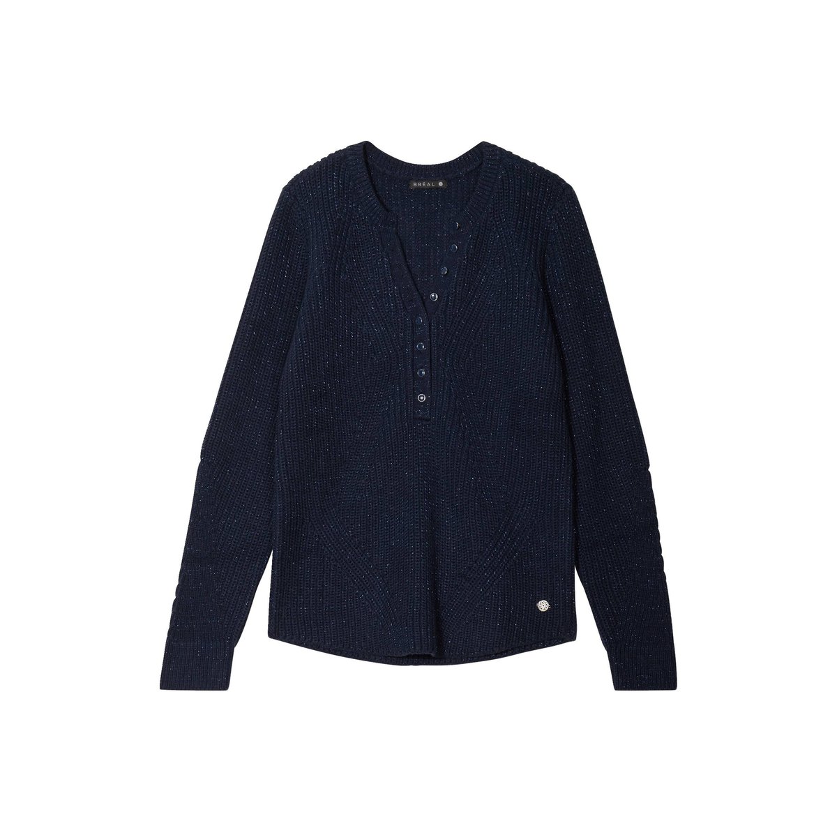 Pull manches longues bleu marine, BREAL