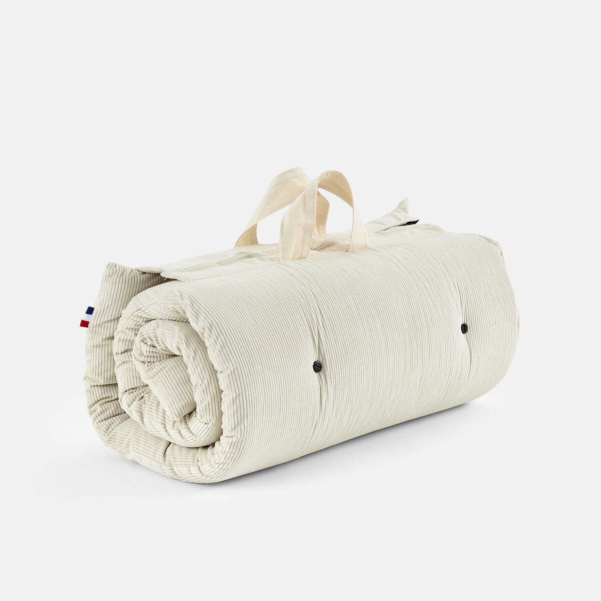 Matelas futon nomade, en velours côtelé ecru, LA REDOUTE INTERIEURS