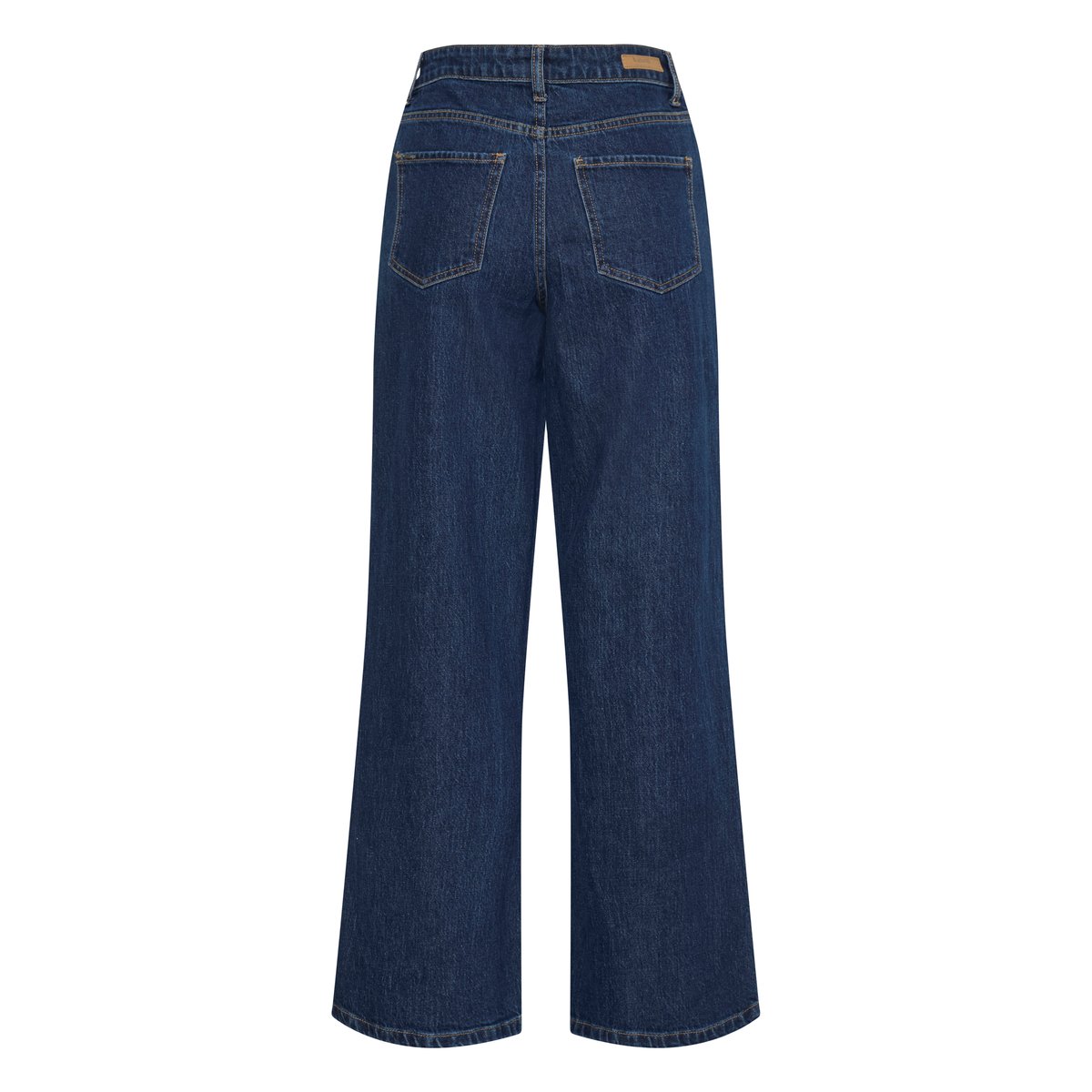 Jean coupe large, taille haute bleu dark blue denim, B.YOUNG
