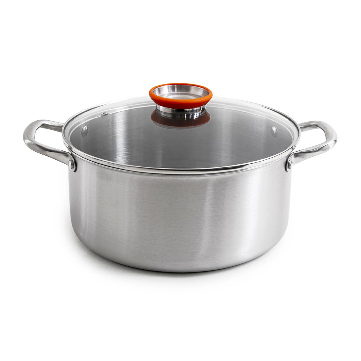 Marmite 28cm triplex avec couvercle - "BlackSteel" couleur unique, LAGUIOLE CUISSON