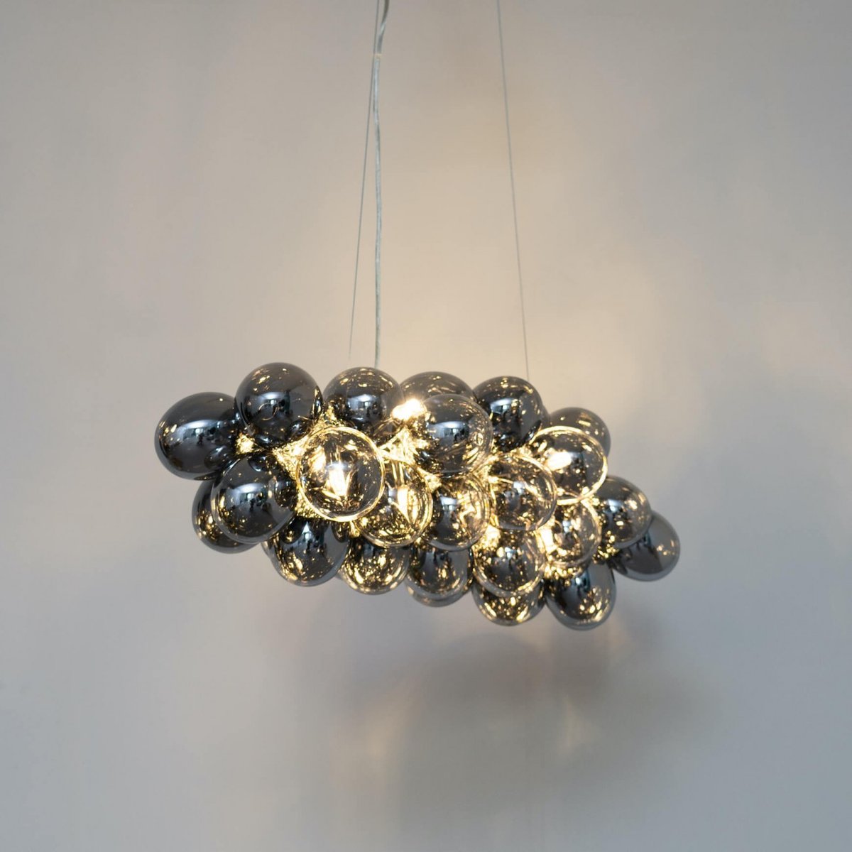 Grande suspension moderne - BARTALI gris fumé, KOSILUM