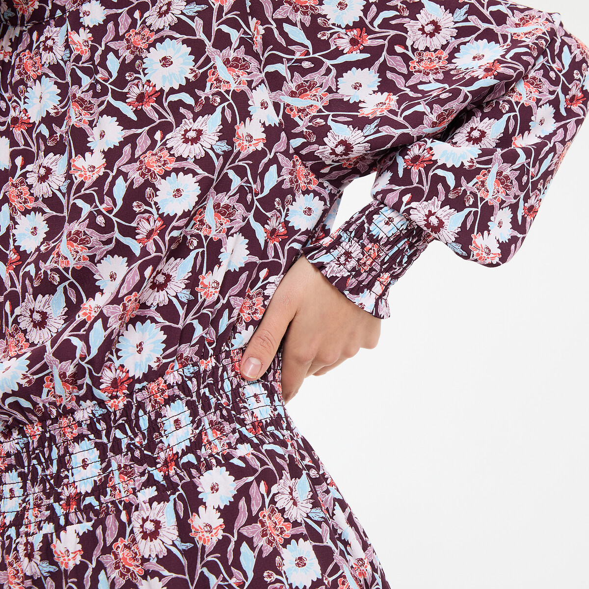 Floral Full Maxi Dress printed brown background, LA REDOUTE COLLECTIONS