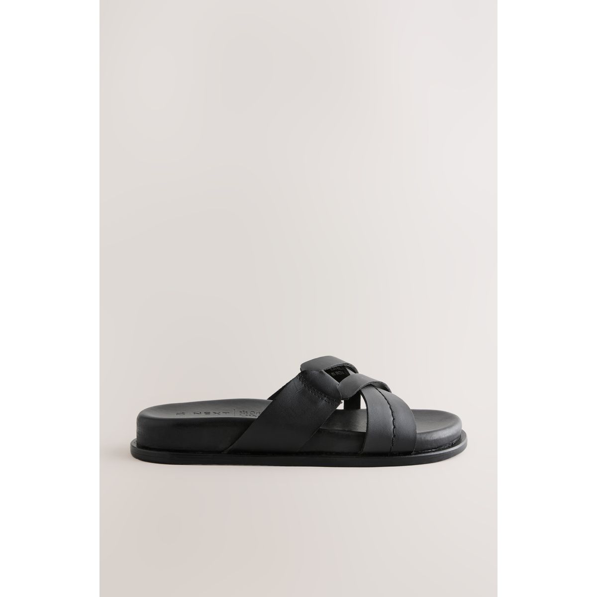 Sandales habillées en cuir noir, NEXT