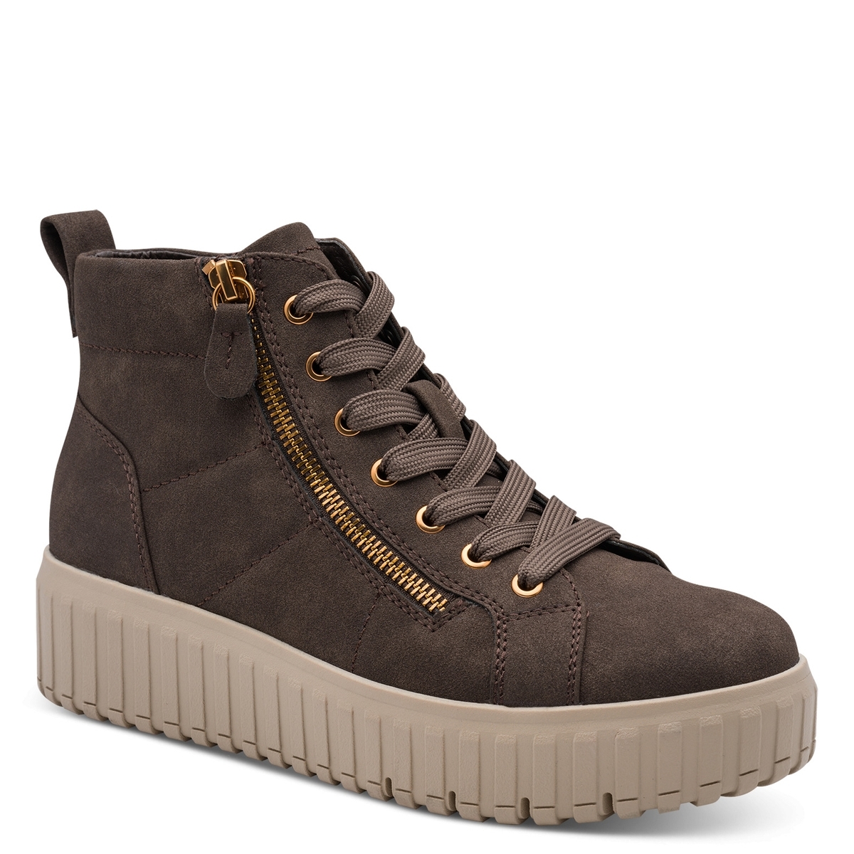 Bottine à talon marron mocca, JANA