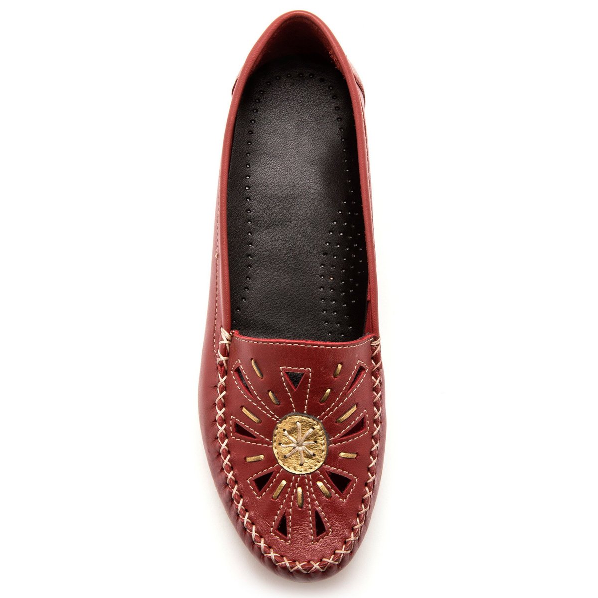Mocassins ajourés bordeaux, PEDICONFORT
