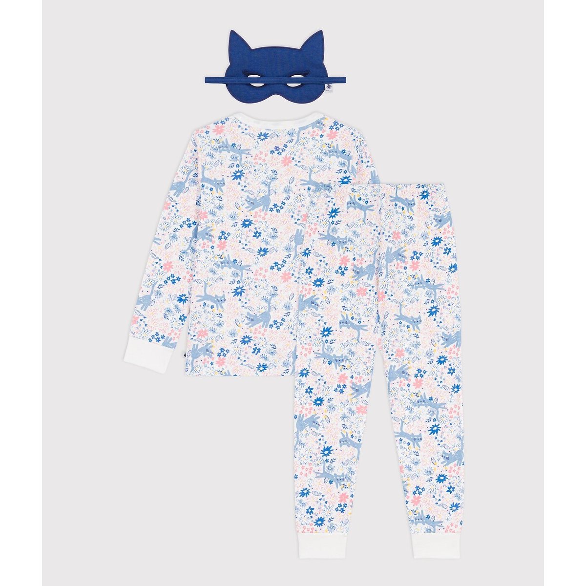 Pyjama déguisement, en coton, imprimé fleuri et animalier imprimé, PETIT BATEAU
