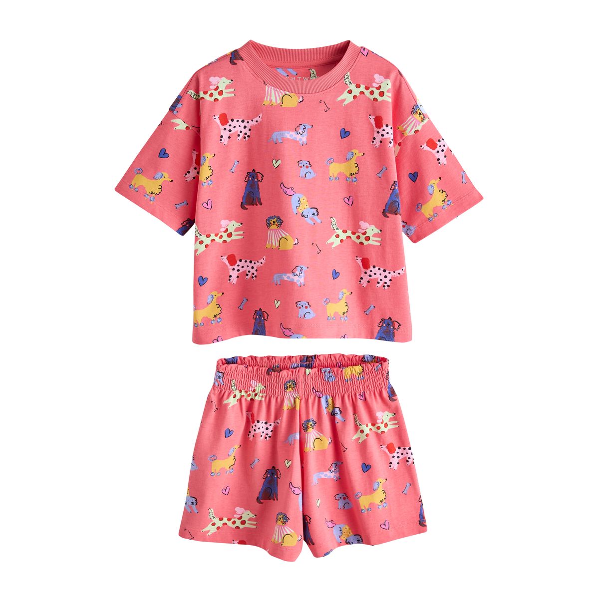 Pyjama short, lot de 3 imprimé chien marine/rouge, NEXT