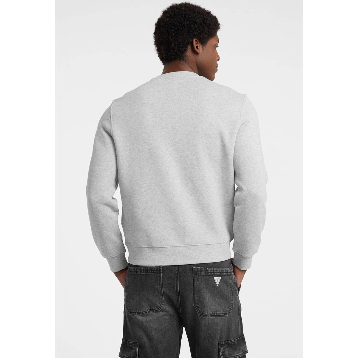 Sweat-Shirt Broderie Avec Logo gris, GUESS JEANS