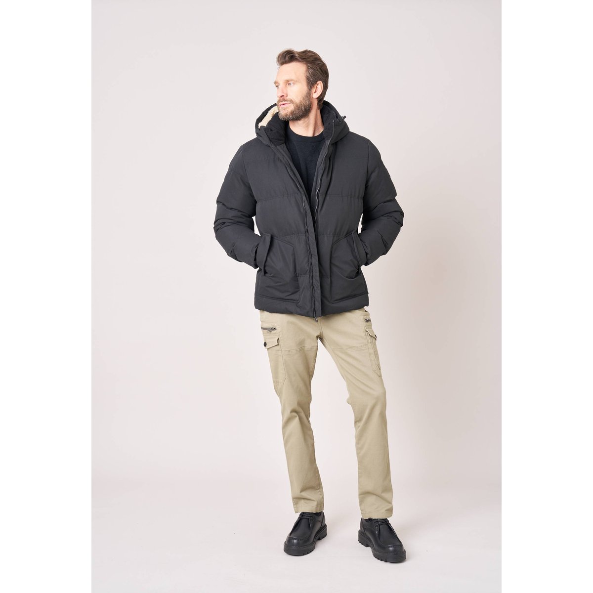Parka épaisse homme décontractée CHICAGO black, DEELUXE