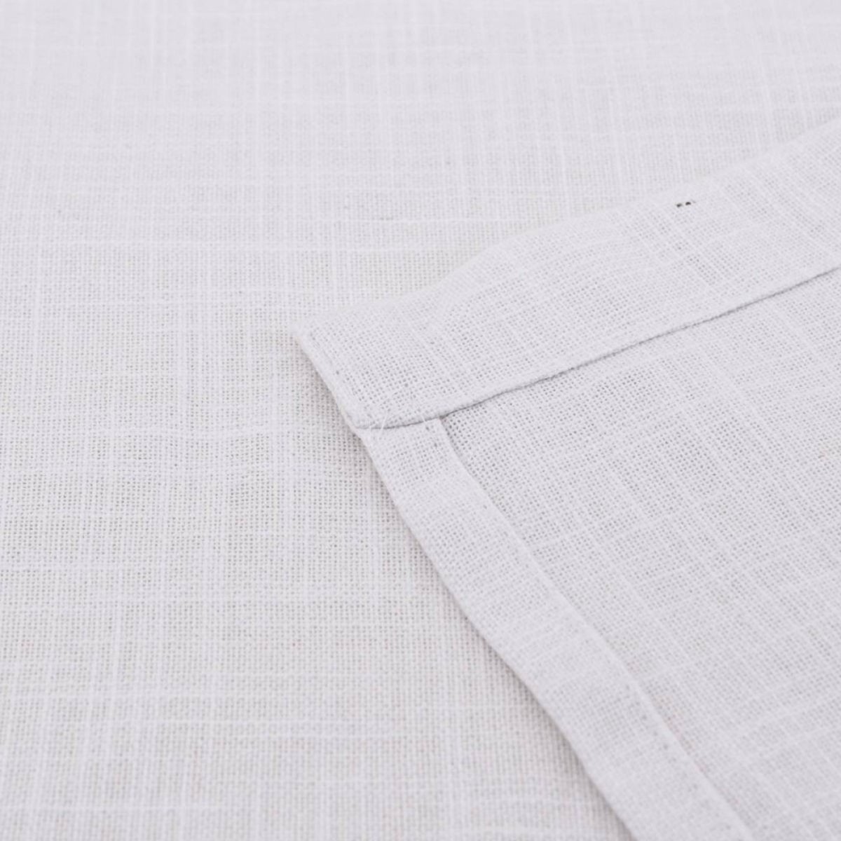 Rideau tamisant 100% coton flammé 140x250cm blanc, ORNAMI