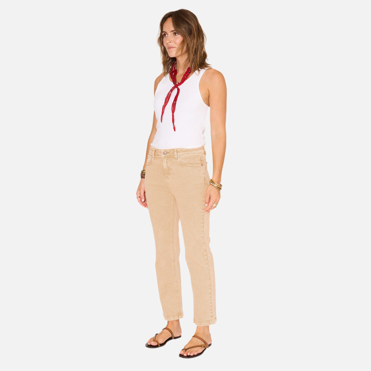 Jean THE LINDA PACIFIC DRILL 26s beige, MKT STUDIO