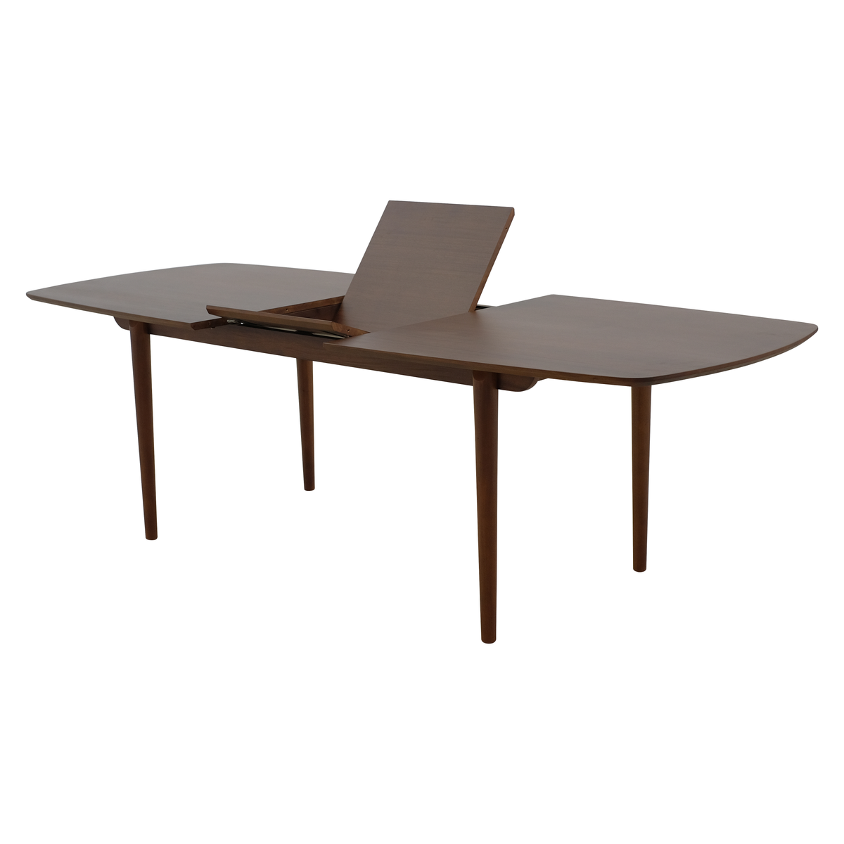 Table repas 200 cm avec allonge de 50 cm acajou massif naturel foncé, ZAGO