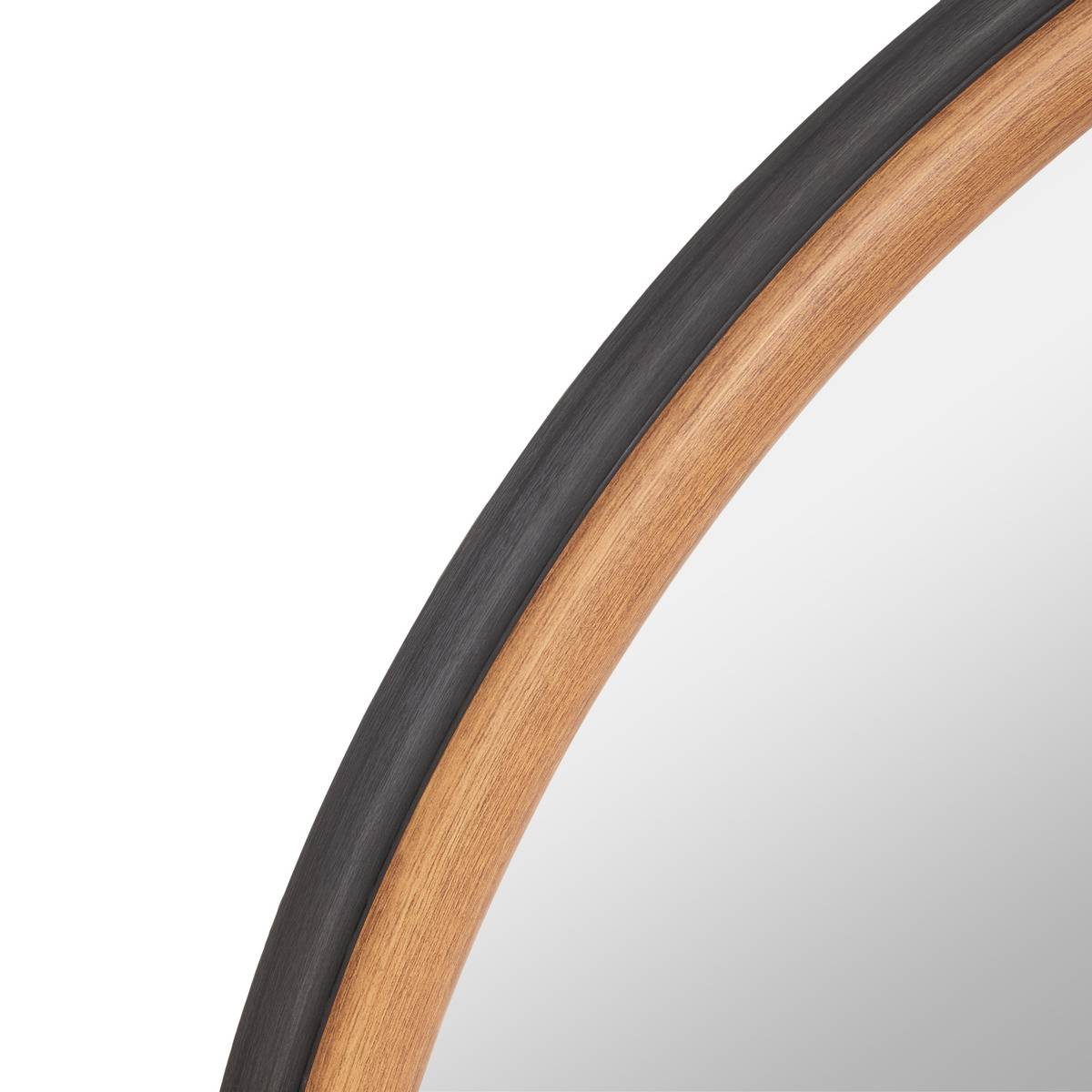 Miroir arche grand format effet bois TANYA marron, ATMOSPHERA