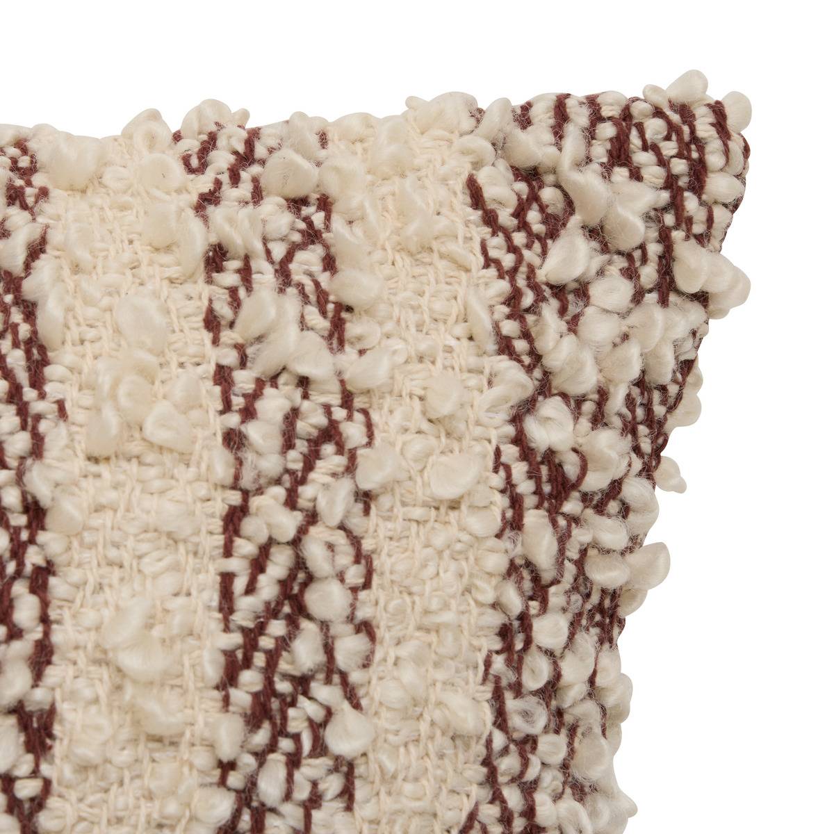 Coussin rectangulaire BERYL marron tonka, ATMOSPHERA