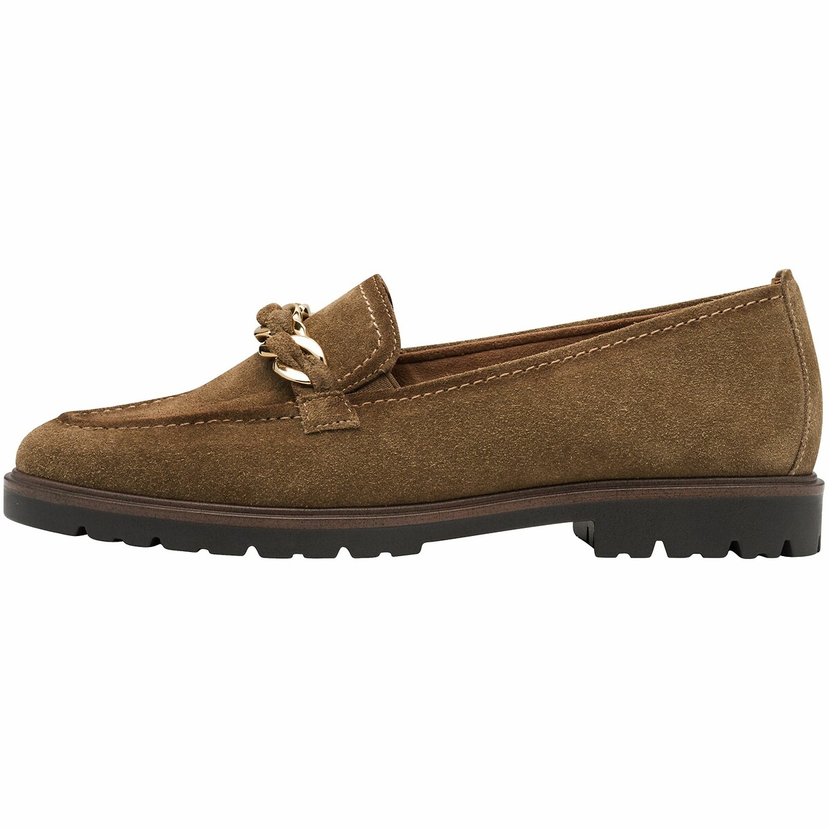 Mocassins en cuir camel, TAMARIS