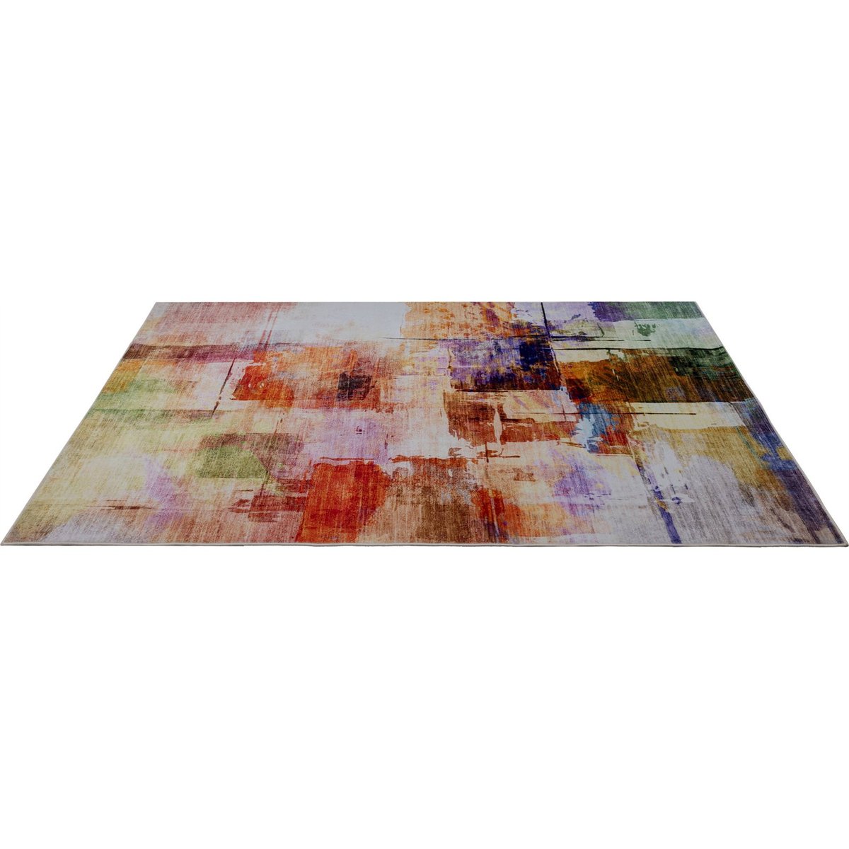 Tapis rectangulaire, Visionary multicolore peinture abstraite tons chauds et froids, ARTE ESPINA