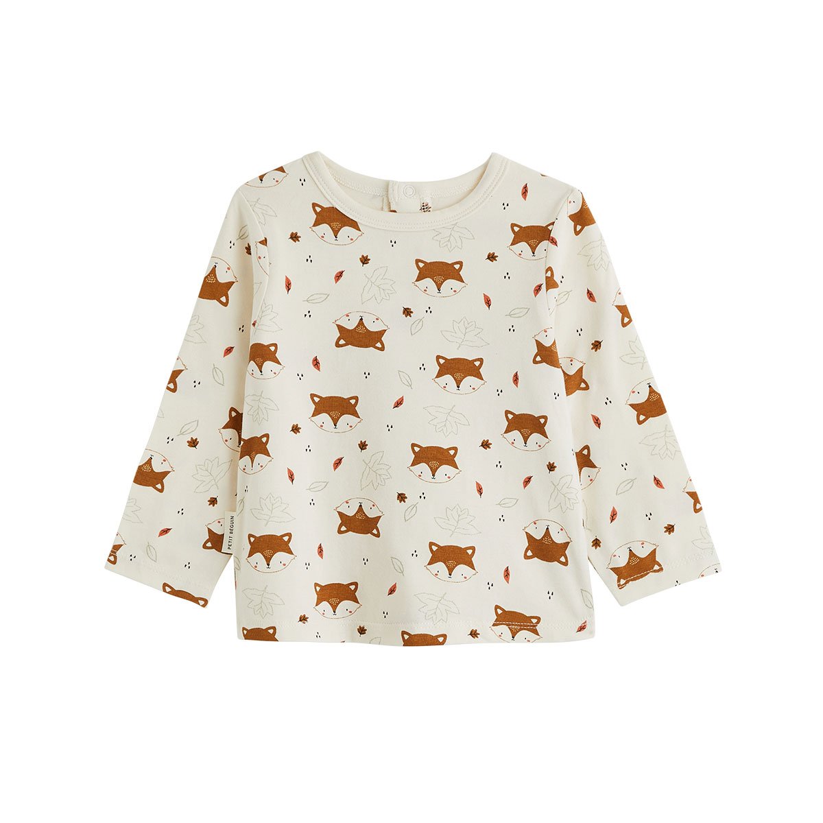 Ensemble salopette bébé en velours côtelé et t-shirt Ginkgo vert, PETIT BEGUIN