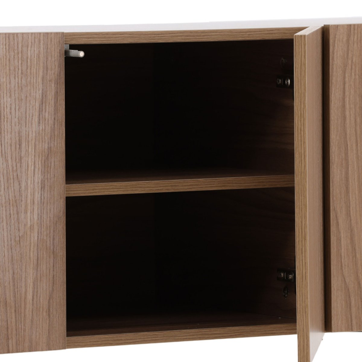 Buffet 3 portes en bois et métal L120cm- KINGSPORT bois marron foncé, VENTURE HOME