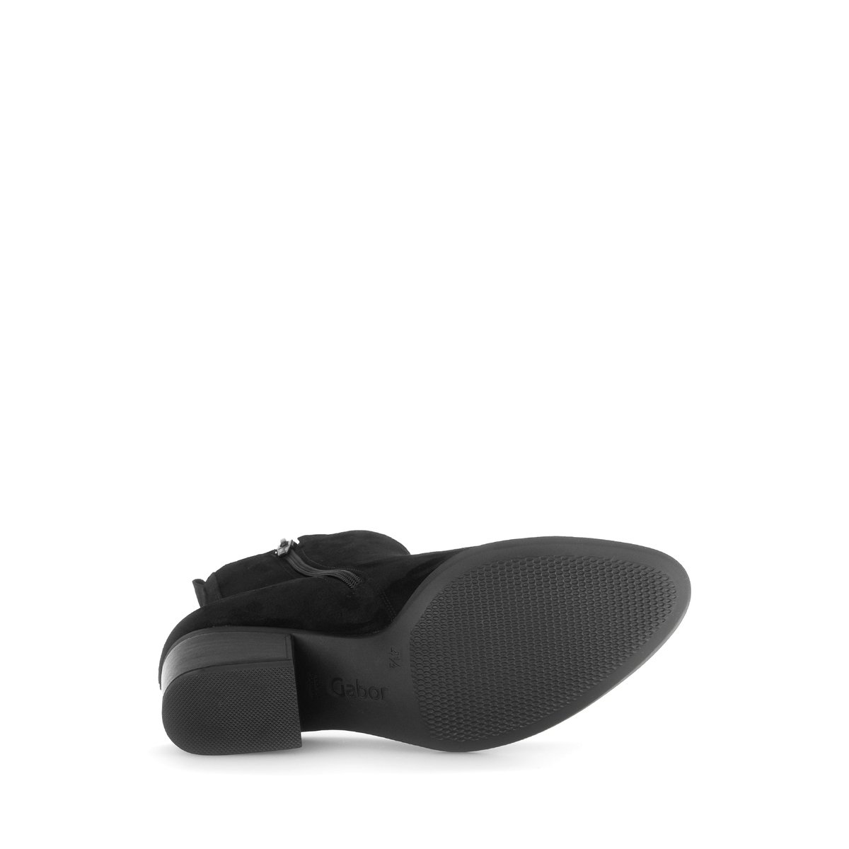 Bottines en cuir à talon décroché noir velours, GABOR