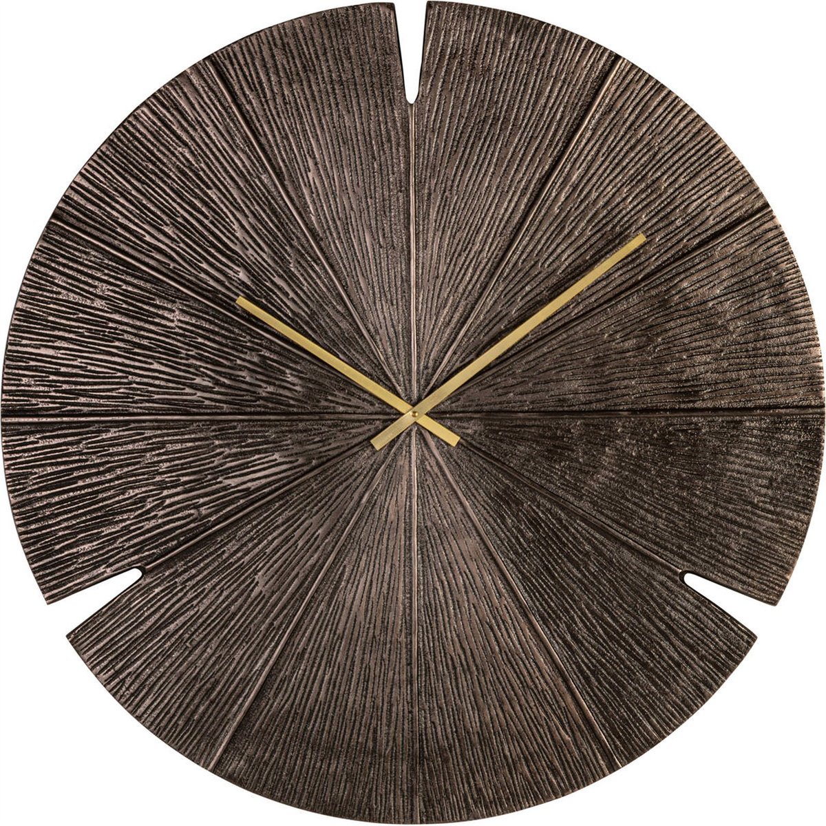 Horloge murale en aluminium bronze et doré, RECOLLECTION