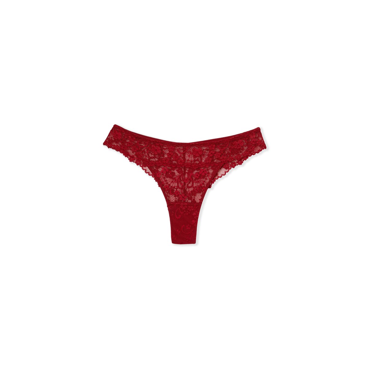 Tanga en dentelle SOUPCON rouge, ETAM